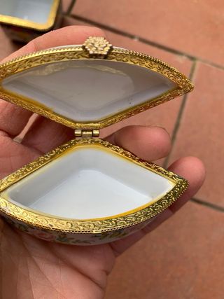 Portagioie vintage in porcellana floreali