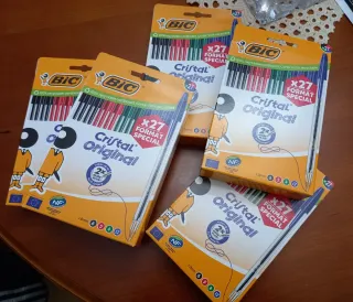 Lote Juan C. 3 Cajas de 27 Bolígrafos BIC cada una