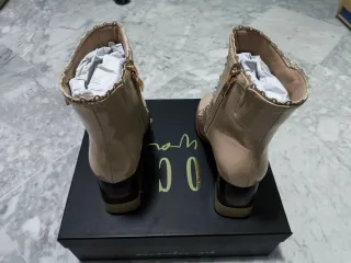 Botines de tacón Rock Away 84556 Beige