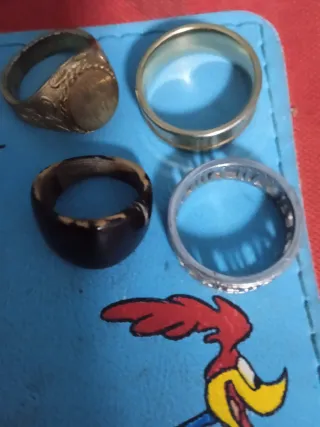4 Anillos Vintage RC/Versace/Coco/Números RomanosX