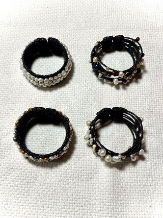 4 Pulseras Perlas Chinas