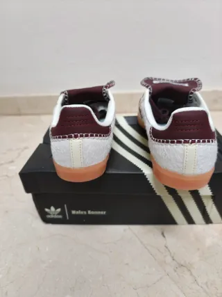 Adidas Samba Wales Bonner Blanco Burdeos