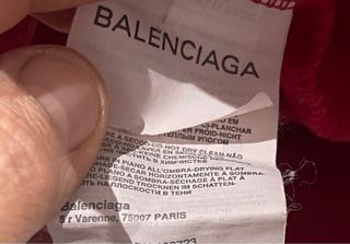 Felpa Balenciaga leggera rossa indossa taglia L