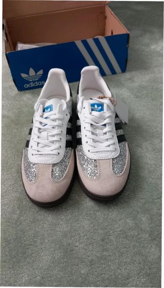 Adidas Samba Plata Paillettes Strass Talla 37