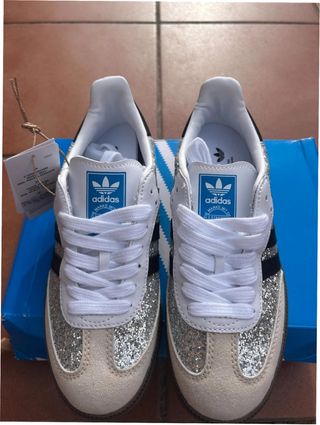 Adidas Samba Plata Paillettes Talla 37