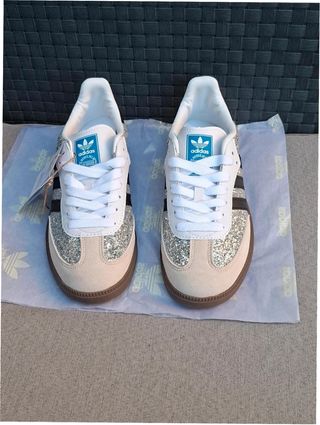 Adidas Samba Paillettes Argentées Taille 39
