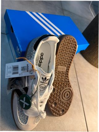 Adidas Samba Plata Paillettes T.36 Nuevas