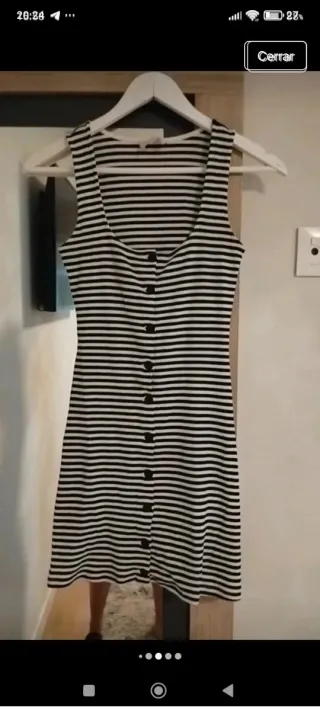 Vestido Sezane Rayas Blanco y azul marino