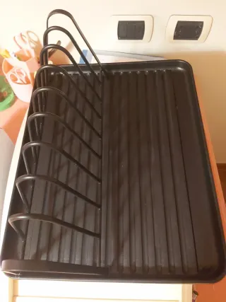 Scolapiatti da tavolo nero