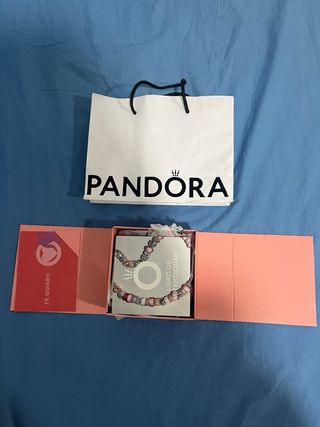 Anillo Pandora Corazón Rosa Plata 925