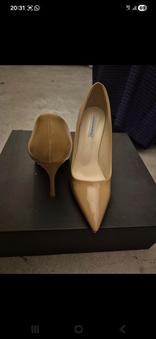 Decolleté tacco beige n.38