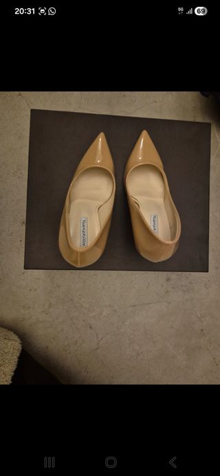 Decolleté tacco beige n.38