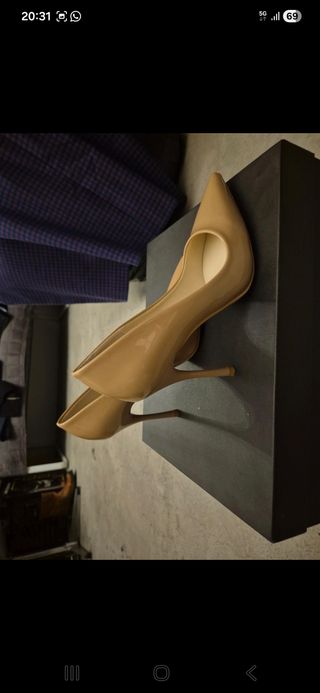 Decolleté tacco beige n.38