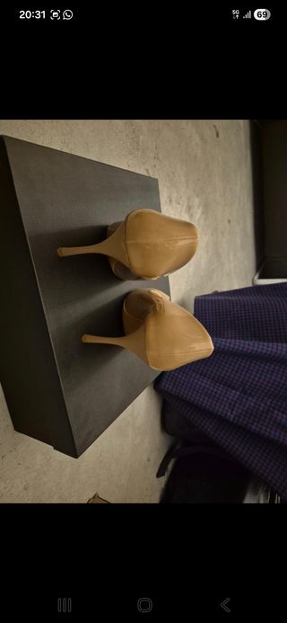 Decolleté tacco beige n.38