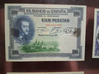 Cuadro Billetes Españoles Antiguos
