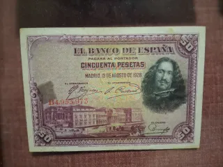 Cuadro Billetes Españoles Antiguos