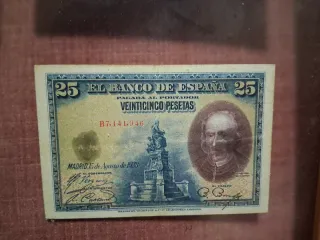 Cuadro Billetes Españoles Antiguos