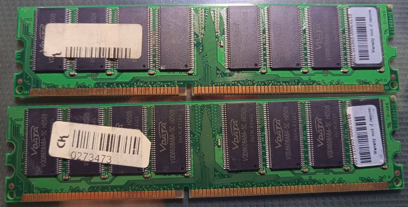 Pareja Módulos RAM V-DATA DDR400 512MB afbeelding 2