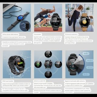 Smartwatch AGPTEK Uomo Nero