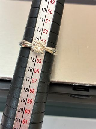 Anillo Oro 18k Diamante Natural 0.73 Ct SI2