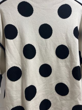 Jersey lunares beige y negro