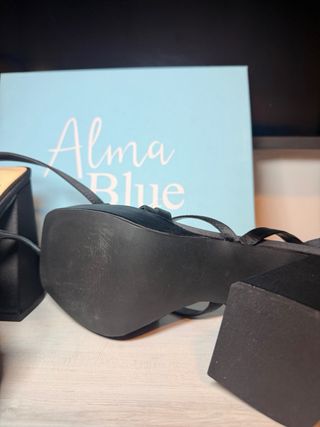 Sandalias Alma en Pena Tacón Plataforma Negro