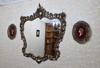 Espejo Antiguo Bronce Grande DISPONIBLE EN GIJÓN