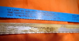 Due lame per seghetto usate