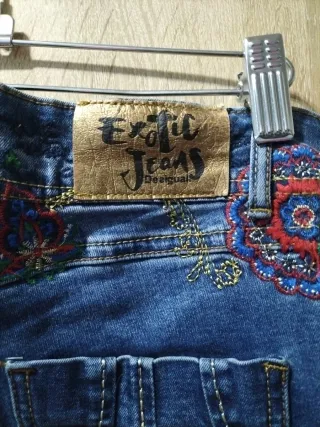 Vaqueros Desigual mujer Talla S azul marino