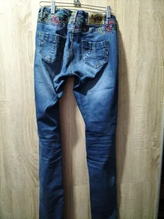 Vaqueros Desigual mujer Talla S azul marino