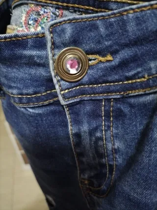 Vaqueros Desigual mujer Talla S azul marino