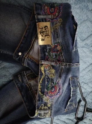 Vaqueros Desigual mujer Talla S azul marino