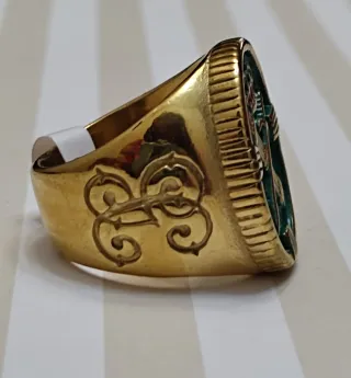 OFERTA ANILLO SELLO LOGO BAÑO ORO VARIAS TALLAS