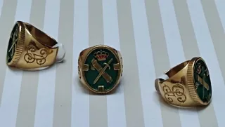 OFERTA ANILLO SELLO LOGO BAÑO ORO VARIAS TALLAS