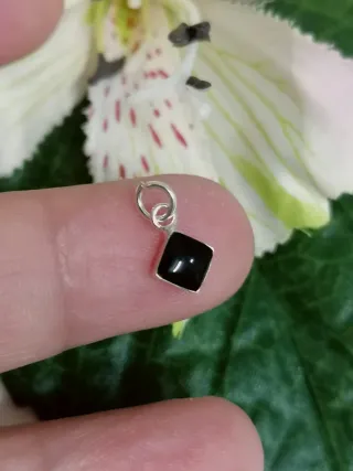 Mini colgante onix plata 925