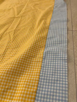 3 Cortinas infantiles a cuadros