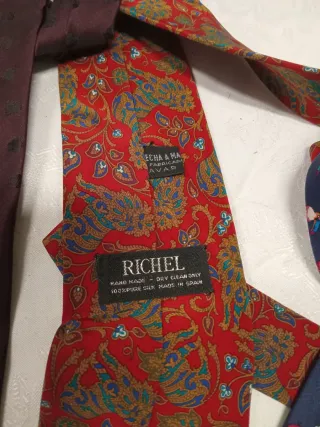 Lote 6 corbatas estampadas y rayas