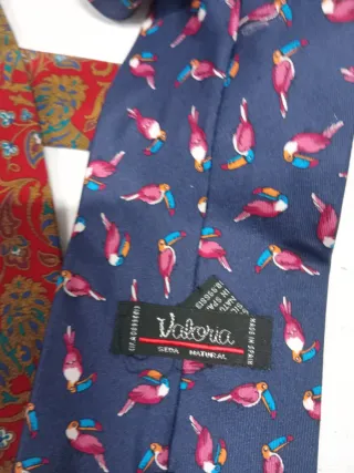 Lote 6 corbatas estampadas y rayas