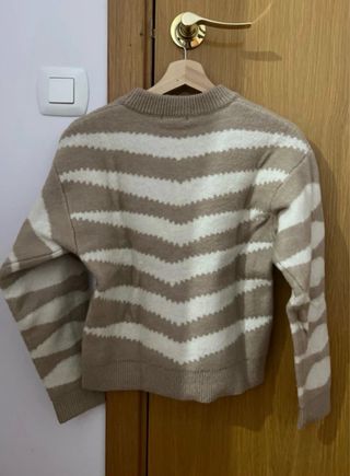 Jersey Mango Rayas Beige y Marrón