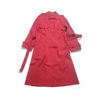 Andelle Paris/ Gabardina vintage rojo tomate L