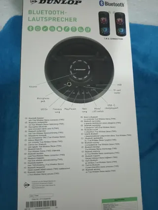 Altavoz Bluetooth Dunlop luces 50€