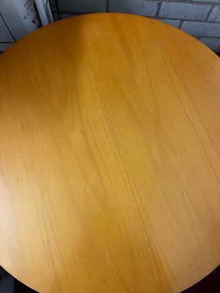 Mesa redonda comedor madera y metal