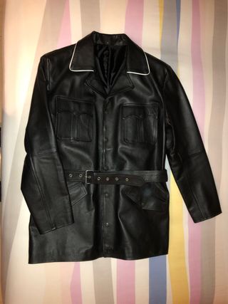 Chaqueta polipiel negra talla L