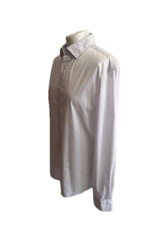 Camisa blanca con microestampado