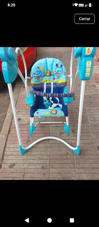 Hamaca para bebé azul con ositos