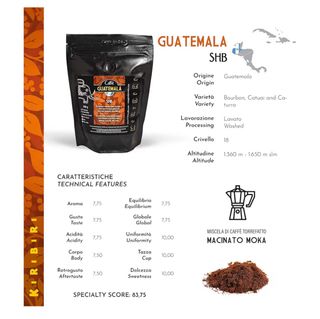 KIRIBIRI Specialty Coffe Grani/Moka Box Monorigine