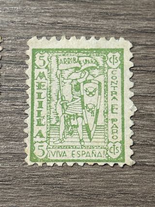 Lote 5 sellos Guerra Civil Bando Nacional