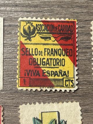 Lote 5 sellos Guerra Civil Bando Nacional