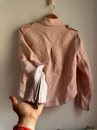 Chaqueta Cazadora Zara Rosa Talla S