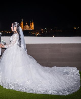 Vestido de Novia con Velo